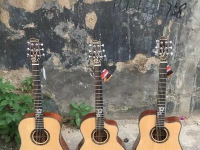 41寸靠手全单吉他 36寸民谣木吉他面单JF桶圆缺角guitar厂家批发图3