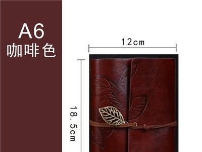 A6A7树叶笔记本绑带记事本创意复古学生本会议本便捷小笔记本定制图4