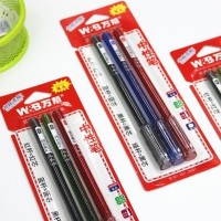 万帮 厂家直供3581卡装中性笔办公商务适用 0.5mm三色混装签字笔